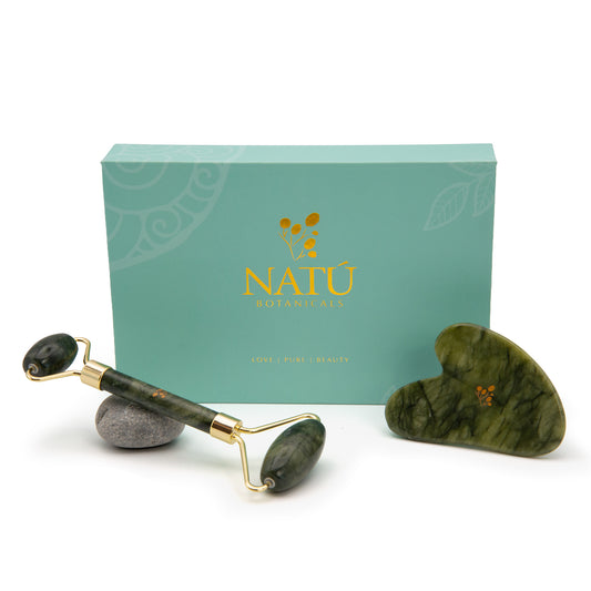 Jade Gua Sha & Facial Roller Set