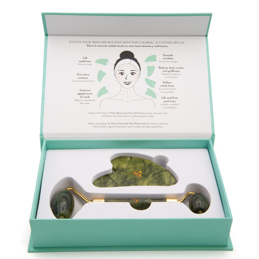 Jade Gua Sha & Facial Roller Set