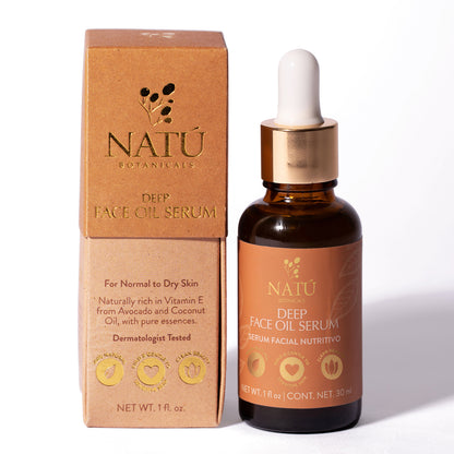 Natu Botanicals Deep Face Oil Serum product bottle