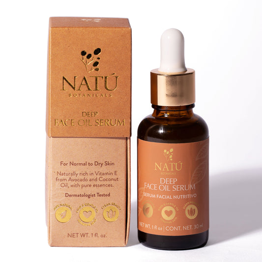 Natu Botanicals Deep Face Oil Serum product bottle