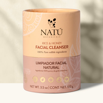Limpiador facial en polvo de arroz y miel