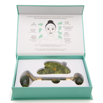 Jade Gua Sha & Facial Roller Set - Natu Botanicals
