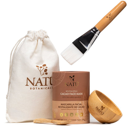 Revitalizing Cacao Face Mask Kit - Natu Botanicals