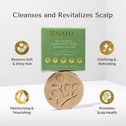 Revitalizing Shampoo Bar – Rosemary & Tea tree - Natu Botanicals