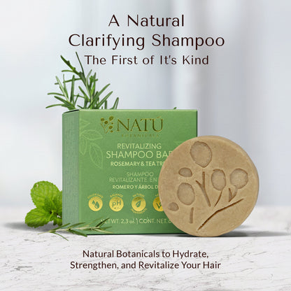 Revitalizing Shampoo Bar – Rosemary & Tea tree - Natu Botanicals