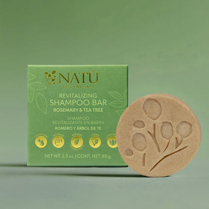 Revitalizing Shampoo Bar – Rosemary & Tea tree - Natu Botanicals