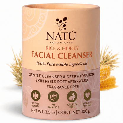 Rice & Honey Facial Cleansing Powder - Natu Botanicals