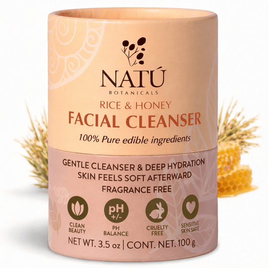 Rice & Honey Facial Cleansing Powder - Natu Botanicals