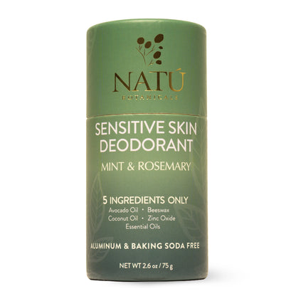 Sensitive Skin Deodorant Stick – Natural Deodorant, Aluminum-Free & Baking Soda-Free, 24 hour odor protection - Natu Botanicals