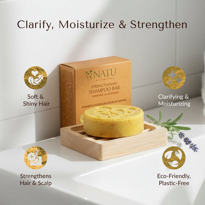 Strengthening Shampoo Bar – Turmeric & Lavender - Natu Botanicals
