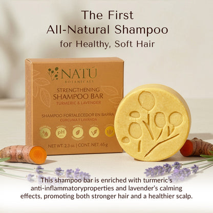 Strengthening Shampoo Bar – Turmeric & Lavender - Natu Botanicals