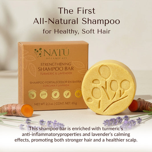 Strengthening Shampoo Bar – Turmeric & Lavender - Natu Botanicals